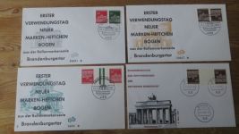 Bund Sammlung Brandenburger Tor 10 Briefe Zusammendrucke FDC