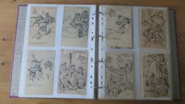 Militaria Weltkrieg gute Ansichtskarten Sammlung 204 Stck einige handgemalt dabei