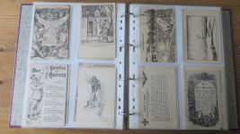 Militaria Weltkrieg gute Ansichtskarten Sammlung 204 Stck einige handgemalt dabei