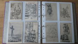 Militaria Weltkrieg gute Ansichtskarten Sammlung 204 Stck einige handgemalt dabei