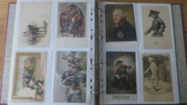 Militaria Weltkrieg gute Ansichtskarten Sammlung 204 Stck einige handgemalt dabei