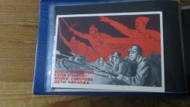 Rußland sehr seltene Sammlung Propaganda Karten gesamt 98 Stück im Briefe