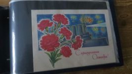 Rußland sehr seltene Sammlung Propaganda Karten gesamt 98 Stück im Briefe