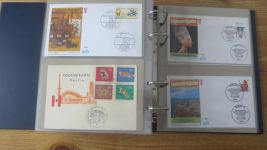 FDC Sammlung Bund Berlin Österreich 4 gute Safe Alben 60-80er NP Zubehör 221,00