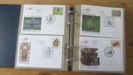 FDC Sammlung Bund Berlin Österreich 4 gute Safe Alben 60-80er NP Zubehör 221,00