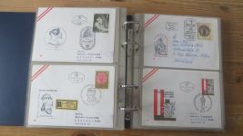 FDC Sammlung Bund Berlin Österreich 4 gute Safe Alben 60-80er NP Zubehör 221,00