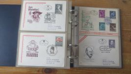 FDC Sammlung Bund Berlin Österreich 4 gute Safe Alben 60-80er NP Zubehör 221,00