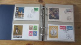 FDC Sammlung Bund Berlin Österreich 4 gute Safe Alben 60-80er NP Zubehör 221,00