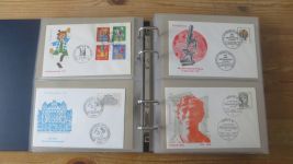 FDC Sammlung Bund Berlin Österreich 4 gute Safe Alben 60-80er NP Zubehör 221,00