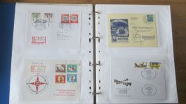 Sammlung Bund Briefe in zwei Bindern ab Posthorn mit ca. 328 Belegen + Ganzsachen