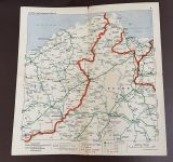 Pommern Ostgebiete Polen LEUNA Zapfstellenkarte Landkarte 281 x 293 gute Erhlg.