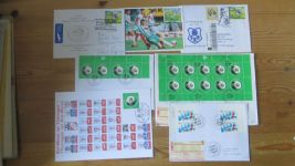 Fußball Briefe + Ganzsachen tolle Sammlung meist Deutschland Bundesrepublik 190 St.