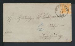Altdeutschland Thurn & Taxis Brief EF 28 K1 Schoetmar Lippe nach Leese b Lemgo