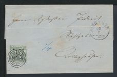 Altdeutschland Thurn & Taxis Brief EF 3 NrnSt. 331 K1 Schoetmar Lippe rs K1 Lage