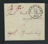 Altdeutschland Thurn & Taxis Vorphila Brief K1 Schoetmar Lippe nach Schwalenberg