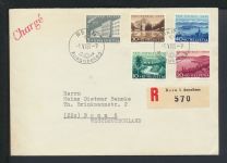 Schweiz Brief 613-617 i Pro Patria Seen + Wasserläufe FDC 1955 KatWert 120,00