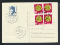 Schweiz MIF 753 Viererblock Rütli Erstfeld gute Künstler Anlasskarte Schiessen