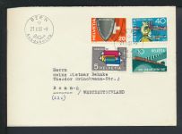 Schweiz Brief 637-640 Ausstellung Graphic Luxus FDC 1957 KatWert 90,00