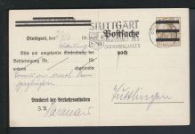 Deutsches Reich Privatganzsache Rotes Kreuz WST + Offizielle Postkarte durchbalkt