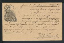 Altdeutschland Bayern Privatganzsache Reklame Hoffmann Deggendorf 9.9.1897