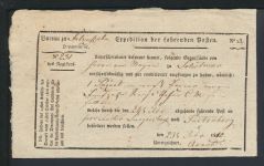 Altdeutschland Preussen Postschein des Bureau zu Salzuflen 1810. Es dauerte bis