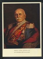 Deutsches Reich Flugpost 669-670 auf Ansichtskarte Graf Zeppelin General der