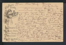 Altdeutschland Bayern Reklame Privatganzsache Hoffmann Stärke mit der Katze