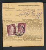 Deutsches Reich Paketkarte Köslin Pommern Ostgebiete Polen Landpoststempel