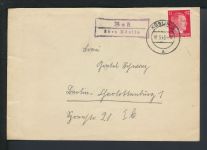 Deutsches Reich Bast über Köslin Pommern Ostgebiete Polen Landpoststempel