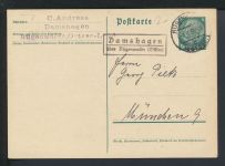 Deutsches Reich Damshagen Rügenwalde Pommern Ostgebiete Polen Landpoststempel