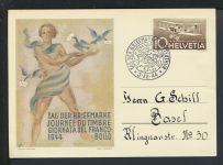 Schweiz schöne Künstler Sonderkarte Philatelie Tag der Briefmarke Winterthur