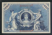 Kaiserreich Geldschein Banknote Reichsbanknote Deutsches Reich 100 Reichsmark