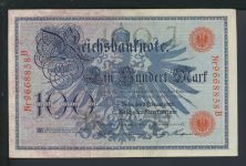 Kaiserreich Geldschein Banknote Reichsbanknote Deutsches Reich 100 Reichsmark