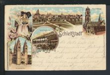 Litho Ansichtskarte Sélestat Schlettstadt Frankreich Sternenfels Baden-Württemberg