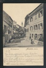 Ansichtskarte Aussee Steiermark Österreich Kirchengasse Leipzig Sachsen 1907