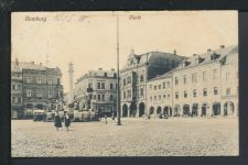 Ansichtskarte K2 Rumburg Bahnhof Rumburk Tschechien Markt KuK 1910 Bautzen Sachsen
