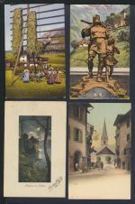 Schweiz schöne Sammlung von 47 alten Ansichtskarten aus Nachlass