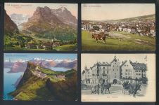 Schweiz schöne Sammlung von 47 alten Ansichtskarten aus Nachlass