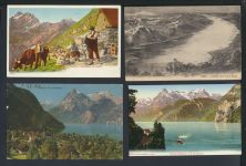 Schweiz schöne Sammlung von 47 alten Ansichtskarten aus Nachlass
