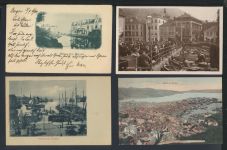 Bergen Norwegen inter. Sammlung von 11 oft guten alten Ansichtskarten aus Nachlass