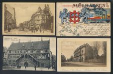 Frankreich Mülhausen Elsass inter. Sammlung 12 alte Ansichtskarten Nachlass