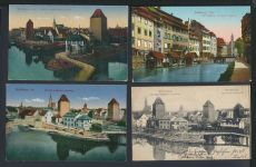 Strassburg Elsass Frankreich gute Sammlung 57 alte Ansichtskarten Lithos und mehr