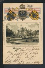 Wappen Adler Brustschild Ansichtskarte Metz Frankreich aufwendiges Präge Litho