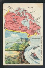 Litho Ansichtskarte Kanada Wintersport Reklame Remys Reis Stärke Brüssel Belgien