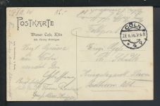 Ansichtskarte Köln Cöln NRW Wiener Cafe seltene Innenaufnahme Feldpost 1916