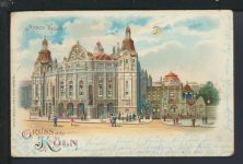 Litho Ansichtskarte Köln NRW Halt gegen das Licht Neues Theater Feldpost Hamburg