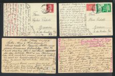 Ansichtskarten und Ganzsachen Beyoğlu Istanbul Türkei Lot mit 4 Karten 1931 1940