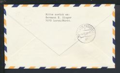 Flugpost Airmail R - Brief Tunesien Tunis Afrika Lufthansa München Bayern