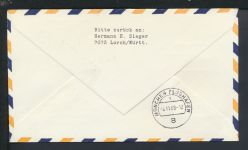 Flugpost Airmail Brief Lybien MEF Paar Bogenecke EckrandTripolis München Bayern