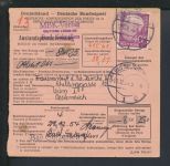 Bund EF 40 Pfg Heuss Auslandspostanweisung Bad Salzuflen NRW Wien Österreich 1954